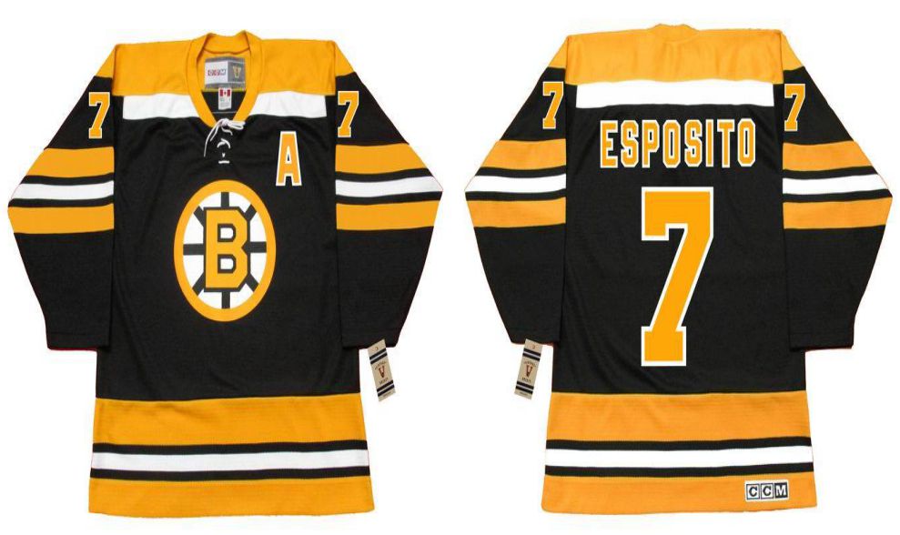 2019 Men Boston Bruins 7 Esposito Black CCM NHL jerseys